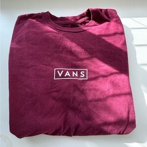 Red shirt brand vans